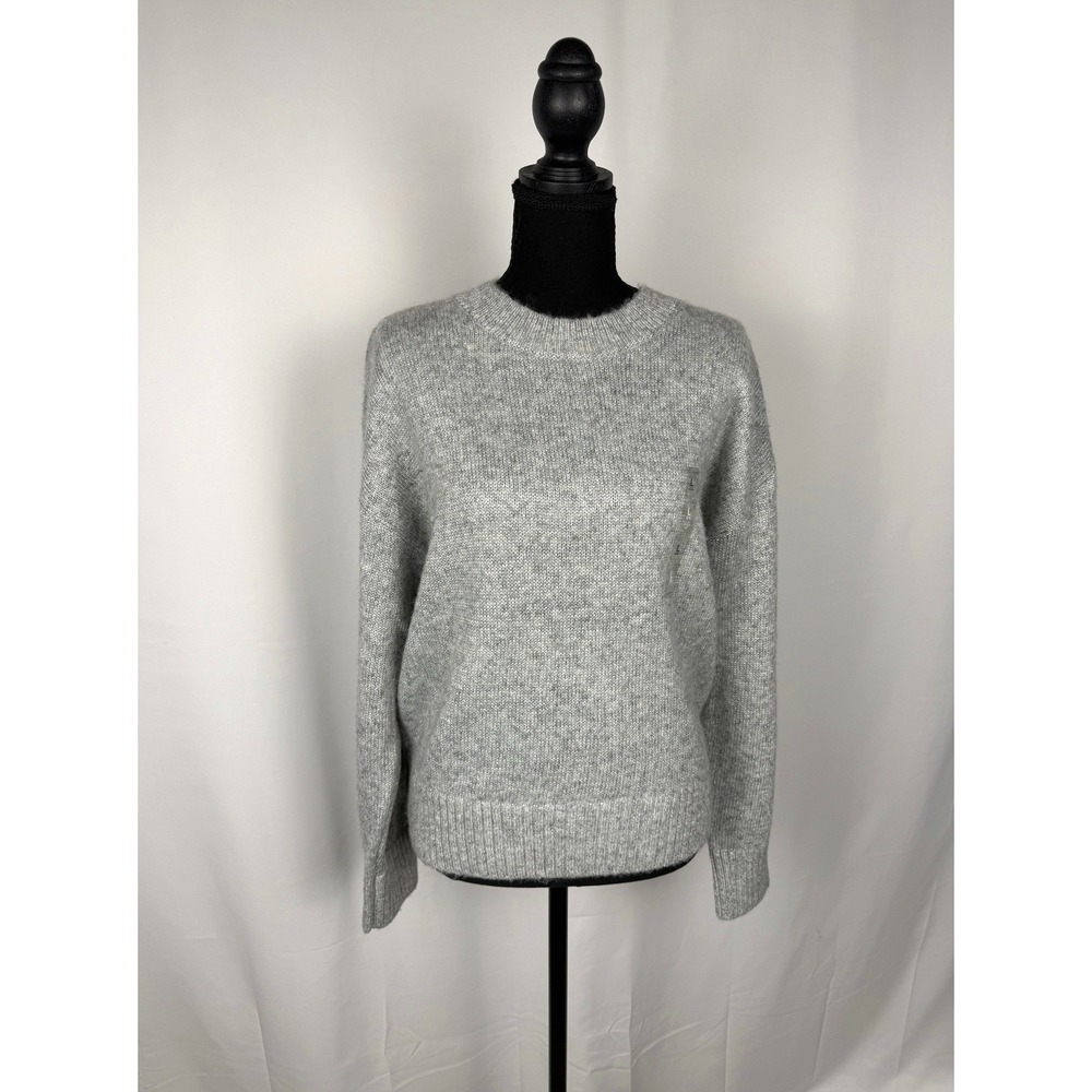 Tommy Hilfiger Womens Gray Metallic Shimmer Crewneck Sweater Large NWT